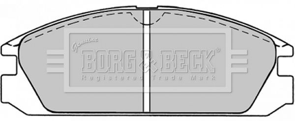 BORG & BECK Комплект тормозных колодок, дисковый тормоз BBP1222